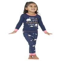 Gerber Baby Girl & Toddler Girl Snug Fit Pamuk Pajamas, 4-komadni set, veličina Mjeseci-5T