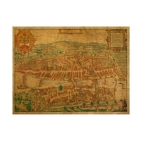 Crveni Atlas Dizajnira Umjetnost Platna 'Zurich 1581'