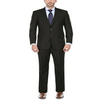 Muški crni vršni rever klasični fit dva odijela