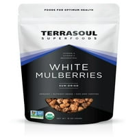 Terrasoul Superfoods Organski bijeli mulberri sušeni, 1. lb