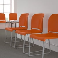 Flash nameštaj Hercules serije lb. Kapacitet narančastog stolice za oblikovanje leđa sa sivom prahom premazanom