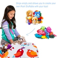 Posh Creations torba za grah Stuffable Cover-Organizator igračaka, Meki pokrivač, djeca, ft, platnene ptice