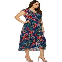 Sofia farmerke od Sofia Vergara Plus Size Wrap prednja Maxi haljina