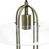 Jednostavni dizajni lagana moderna metalna privjesna svjetlost sa čistom staklenom nijansom - antički mesing