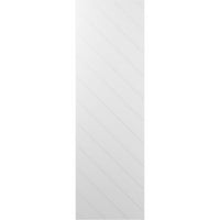 Ekena Millwork 12 W 43 H True Fit PVC dijagonalna letvica modernog stila fiksne kapke za montiranje, Bijela