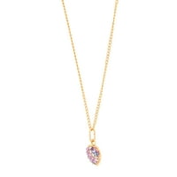 Brilliance Fine Jewelry Multi Crystal Heart in 10k Yellow Gold on Gold Filled Lanac ogrlica, 13