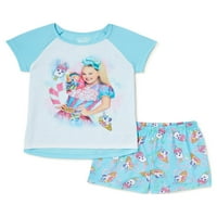 Jojo Siwa djevojke 'majica kratkih rukava i kratke hlače Padžama set, komad, veličine 4-12