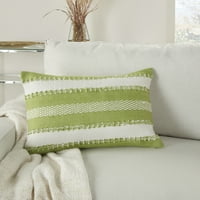 Nourison vanjski jastuci tkani pruge i tačkice zeleni ukrasni bacanje jastuk 14 x22