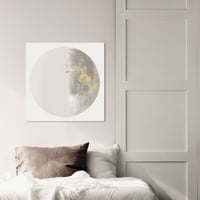 Wynwood Studio Astronomija i svemirski zidni umjetnički platneni otisci' Moon Light III ' mjeseci - siva,