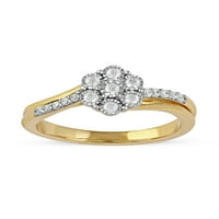 Imperial 10k žuto zlato 1 4CT TDW dijamantski klaster cvijet ženski modni prsten