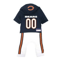 Prvi kućni ljubimci NFL Chicago Bears Team uniforma Onei Pajemma Outfit za pse i mačke - Licencirano, Prozračno,