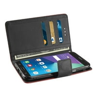 Samsung Galaxy J V 3-u-novčanik slučaj u crvenoj boji za upotrebu sa Samsung Galaxy J Edge 3-pack