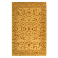 Antikviteta Beaufort Tradicionalna cvjetna vuna prostirka, bjelokosti smeđa, 3'6 3'6 krug