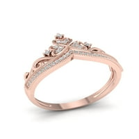 1 8ct TDW Diamond 10k Rose Gold Crown modni prsten