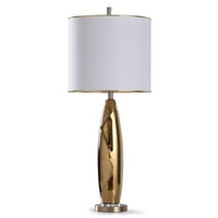 Guildford Gold fluid Design stolna lampa sa akrilnim naglaskom i sjenilom za bubanj
