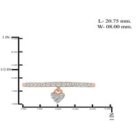 JewelersClub dijamantski prstenovi za žene - karatni bijeli dijamantski prsten Nakit– ružičasto zlato preko