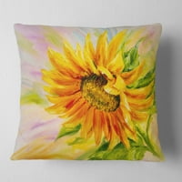 Oznaka suncokretovog ulja za sunčanje - cvjetni jastuk za bacanje - 18x18