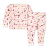 Burt's Bees Baby Organic Baby Girl & Toddler Girl snug Fit pidžama s dugim rukavima od organskog pamuka, dva kompleta