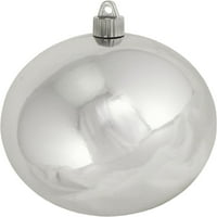 4.75 Shiny Silver Shatterproof Božić Ball Ornament by Christmas by Krebs