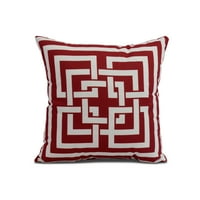 Jednostavno tratinčica, 20 20 Grčki novi ključ, geometrijski print vanjski jastuk, crveni