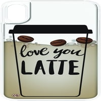 onn. Volim te latte Liquid Fashion futrola za telefon za iPhone XR, Clear