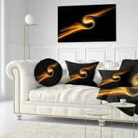 Designart fraktal 3d ples Žuti dizajn - savremeni jastuk za bacanje - 12x20