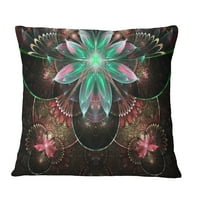 Designart fraktalni uzorak velikog cvijeta zvijezde - jastuk za bacanje cvijeća-18x18