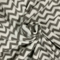 Shason Textile 60 ' poliester Fleece Chevron šivanje i zanatska tkanina, siva i bijela