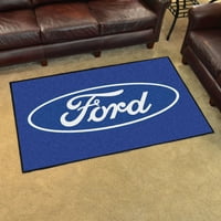 Ford oval 5'x8 'prostirka - crvena