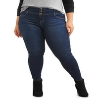Ženska plus veličina visokog rasta Trostruki naslagani mršavi Jean