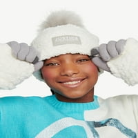 Šešir Sherpa kapu za djevojčice pravde sa pompom i rukavicama 2-dijelni Set
