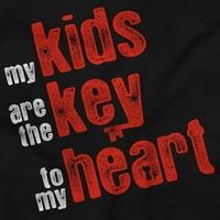 Moja djeca su ključevi mog dukserica za srce s kapuljačom žene Brisco brendovi x