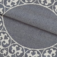 Boemska mandala lagana pamučna mješavina tkanina jacquard 3-komadno prekrivena prekrivača, puna, traper plava