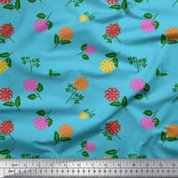 Soimoi Silk tkanina točka, lišće i cvjetna umjetnička ispis tkanina od dvorišta široka