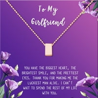 Anavia za moju djevojku ogrlica poklon, poklon kartica za GF, djevojka nakit, djevojka rođendanski poklon,