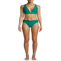 Time and Tru žensko v-žično zeleno okeansko dno kupaćih kostima