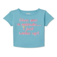 Garanimals Baby Girls ' Upravo sam se probudio grafički Kratak rukav T-Shirt, veličine 0 3M-24M