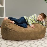 Chill Sack Bean Bag stolica, ležaljka za memorijsku pjenu sa poklopcem od Mikrosuede, djeca, 2. ft, zemlja