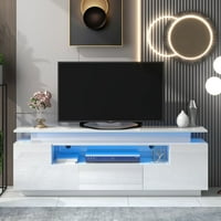 Aukfa TV stalak sa LED lampicama koje mijenjaju boju za televizore do 75 - Bijelo