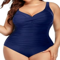Chama Plus Size jedan kupaći kostim za žene Twist prednji trbuščić za kontrolu kupaćih kostima