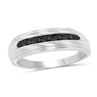 JewelersClub Crni dijamantski prstenovi za muškarce – 0. CTW originalni Crni dijamantski prsten za muškarce-hipoalergeni