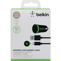 Belkin F8M668BT04-BLK 2.1-AMP Universal Car punjač s naplatom i sinkronizacijskim mikro USB kablom, 4ft