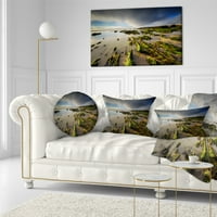 Designart Furnas Djevičanska plaža Galicija Španija - jastuk za bacanje mora-12x20
