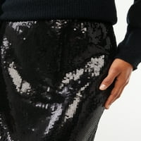 Scoop ženska Midi pencil suknja sa šljokicama