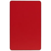 Flash nameštaj Wren 30''w 72'l pravokutni crveni HP laminatni tablica - Podesive viseće kratke noge
