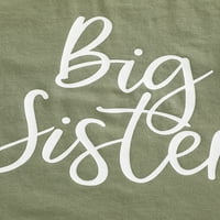 Binweede sestre odgovaraju vrhovima, kratkim slovima tiskanim bob za košulju za okrugli vrat, djevojke ljetne