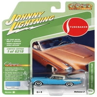Johnny Lightning Jlcg Classic Gold VER B Studebaker Golden Hawk Blue