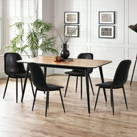 NeuType PU trpezarijske stolice moderni set stolica za dom, Crni