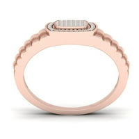 1 4ct TDW Diamond 10k Rose Gold muški prsten