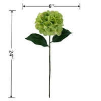 Oslonci Vještački Cvijet Hortenzija Stabljika, Zelene Boje. Unutrašnja Upotreba